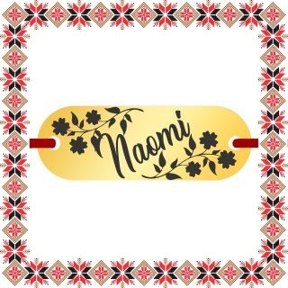 Martisor Bratara Inox Placuta Aurie Nume Naomi