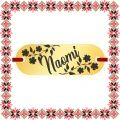 Martisor Bratara Inox Placuta Aurie Nume Naomi