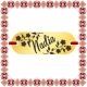Martisor Bratara Inox Placuta Aurie Nume Nadia
