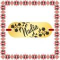 Martisor Bratara Inox Placuta Aurie Nume Nadia