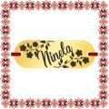 Martisor Bratara Inox Placuta Aurie Nume Ninela