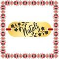 Martisor Bratara Inox Placuta Aurie Nume Natali