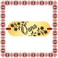Martisor Bratara Inox Placuta Aurie Nume Oana