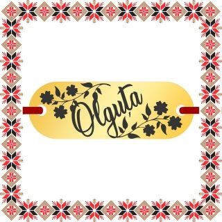 Martisor Bratara Inox Placuta Aurie Nume Olguta
