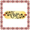 Martisor Bratara Inox Placuta Aurie Nume Olivia