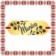 Martisor Bratara Inox Placuta Aurie Nume Monica