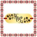 Martisor Bratara Inox Placuta Aurie Nume Nico
