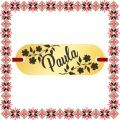 Martisor Bratara Inox Placuta Aurie Nume Paula