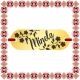 Martisor Bratara Inox Placuta Aurie Nume Minela