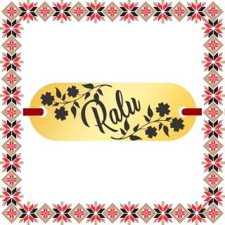 Martisor Bratara Inox Placuta Aurie Nume Ralu
