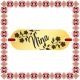 Martisor Bratara Inox Placuta Aurie Nume Nina