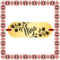 Martisor Bratara Inox Placuta Aurie Nume Nina
