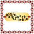 Martisor Bratara Inox Placuta Aurie Nume Olga