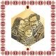 Martisor Personalizat Bratara Inox Placat Aur 18K Hexagon Poza