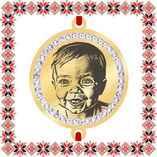 Martisor Bratara Inox Banut Auriu Pietre Personalizat Poza