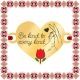 Martisor Bratara Inox Placat Aur 18K Inima Lalea Be Kind Kola Kariola