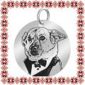 Martisor Pandantiv Inox Banut Argintiu Costi Domn Kola Kariola