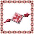 Bratara Martisor Motive Traditionale Romb Floare Inimi