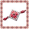 Bratara Martisor Motive Traditionale Romb Floare