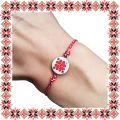 Bratara Martisor Motive Traditionale Floare