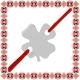 Martisor Bratara Argint 925 Placat Rodiu Alb Trifoias cu Patru foi