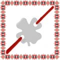 Martisor Bratara Argint 925 Placat Rodiu Alb Trifoias cu Patru foi
